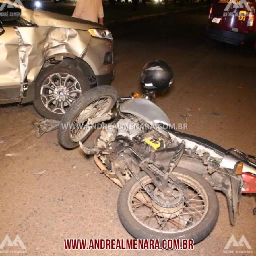 Motociclista fica em estado grave em acidente na Avenida Tuiuti