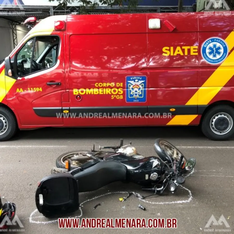 Mulher é atropelada por moto na zona sete em Maringá