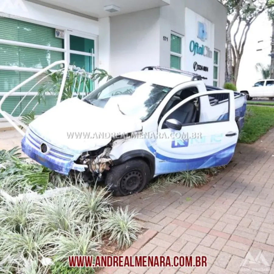 Duas pessoas ficam feridas em acidente na zona 4 em Maringá