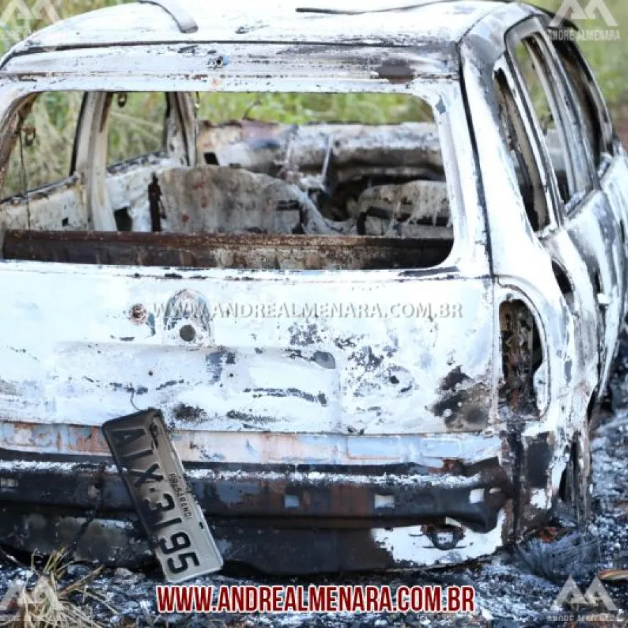 Homem é assassinado e queimado junto com seu carro em Mandaguari