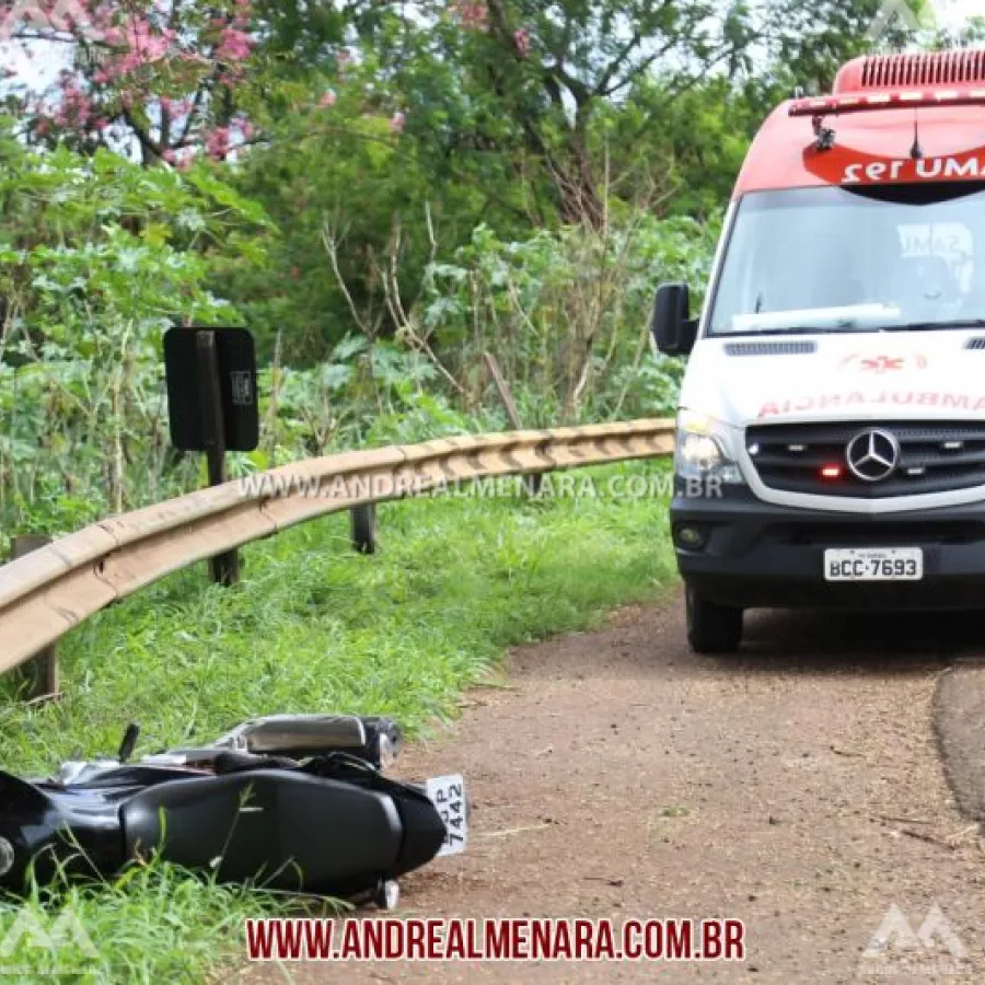Casal fica ferido em acidente de moto em Maringá