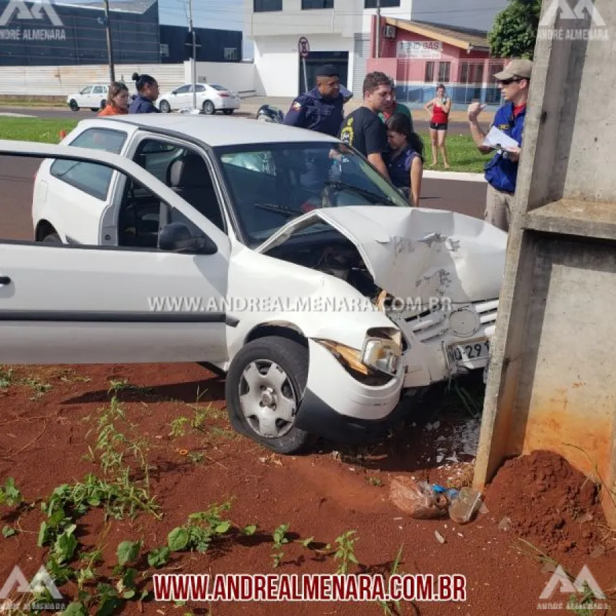 Mulher fica ferida em acidente na avenida Mandacaru