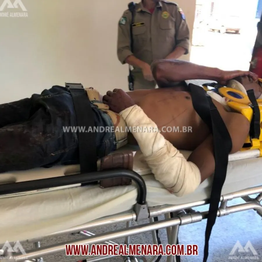 Homem é ferido por vários golpes de facão em Sarandi