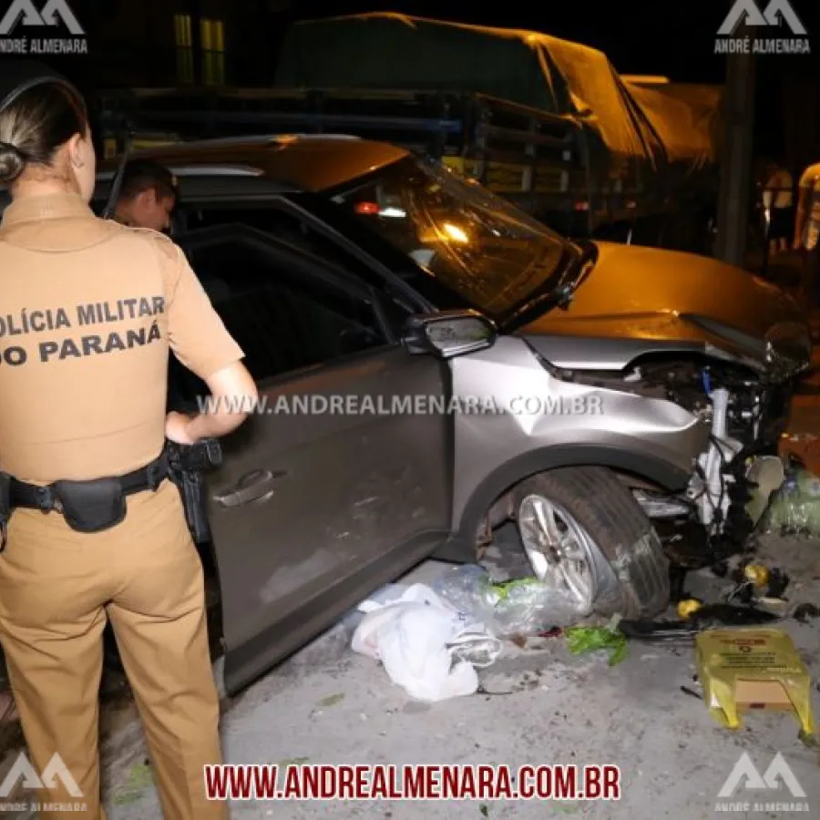 Bandidos roubam carro e depois sofrem acidente no Jardim Liberdade