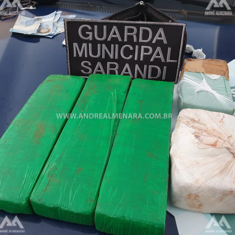 Criminoso que enterrava drogas no quintal é preso pela Guarda Municipal de Sarandi