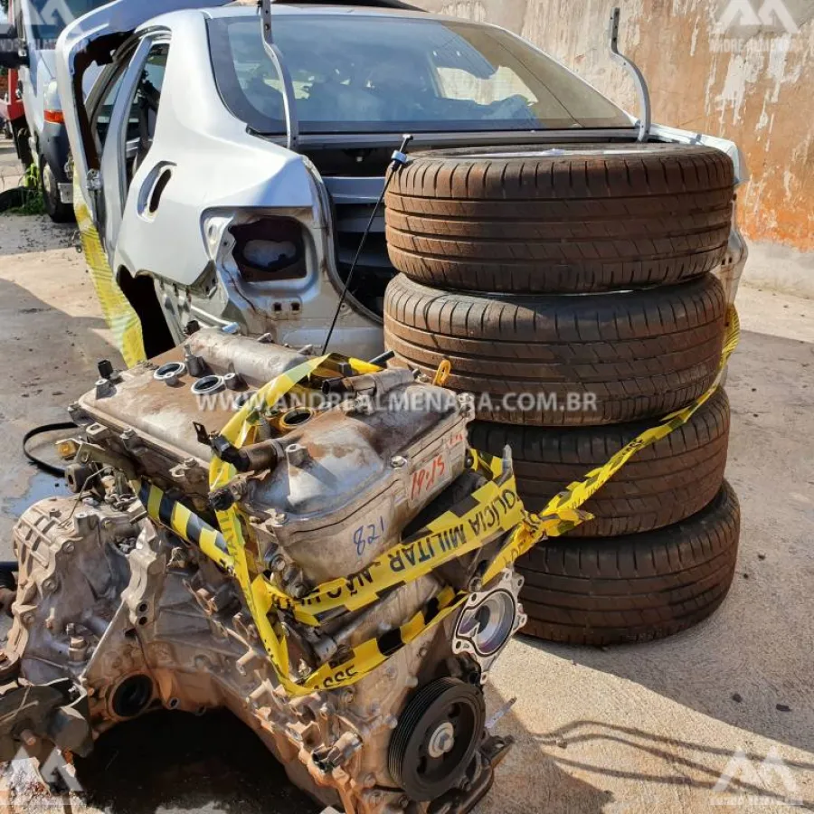 Carros roubados são encontrados desmontados em desmanche em Maringá
