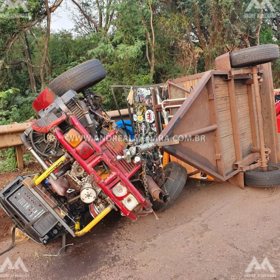 Atleta de Mandaguari sofre acidente gravíssimo com triciclo na rodovia BR-376