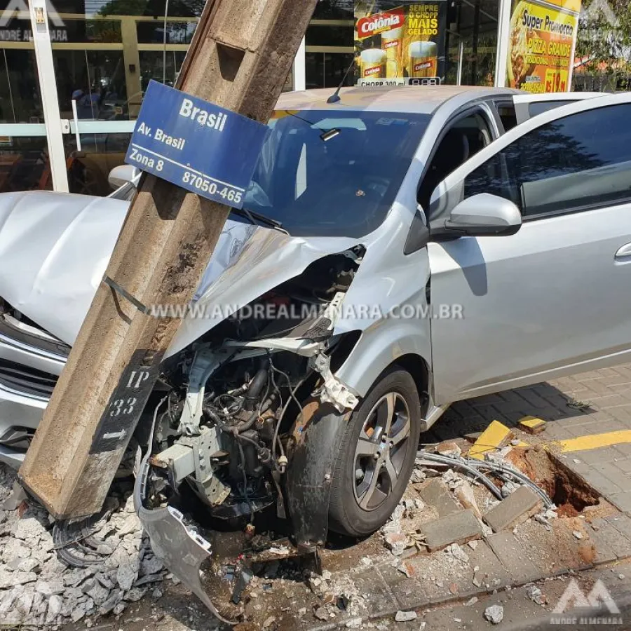 Socorrista do Corpo de Bombeiros sofre acidente na zona 8 em Maringá