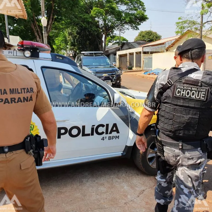 Polícia Militar de Maringá recupera carro roubado, prende duas pessoas e arma