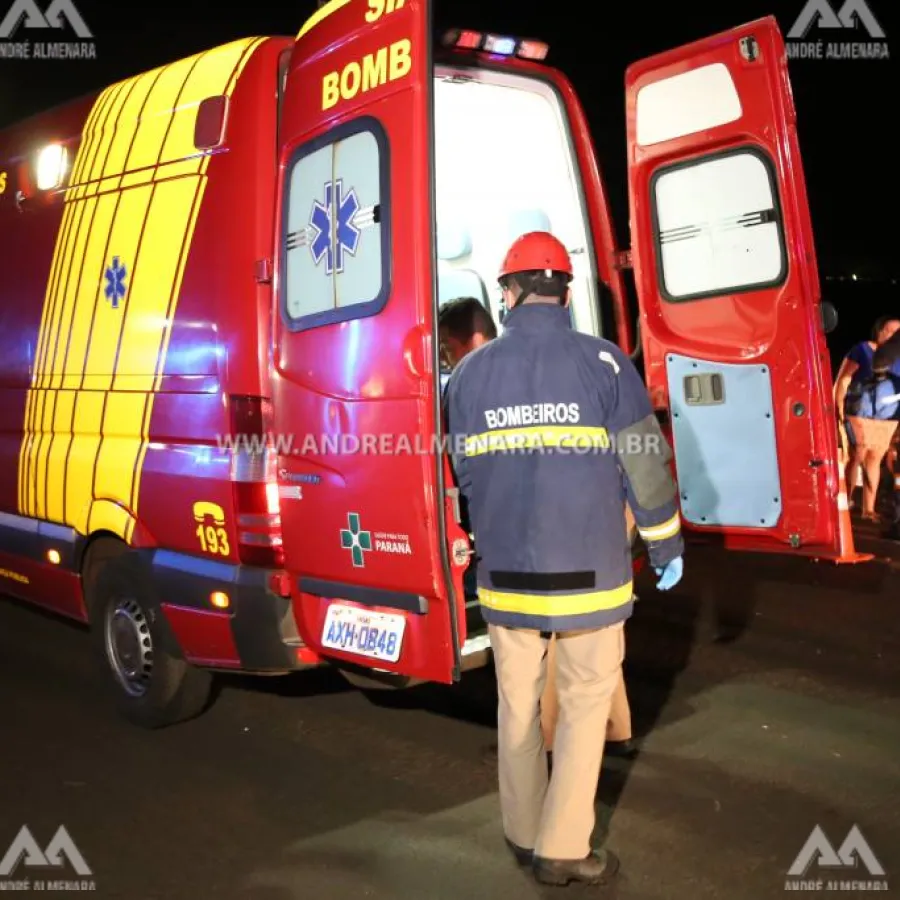 Duas pessoas ficam feridas em capotamento na rodovia BR-376 em Maringá
