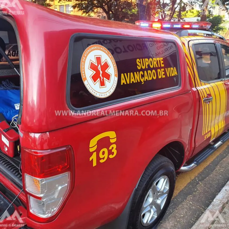 Capacete salva vida de ciclista após ser atropelado por carro em Maringá