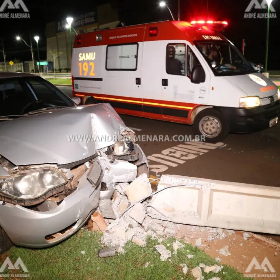 Casal fica ferido em acidente na Avenida Carlos Correia Borges