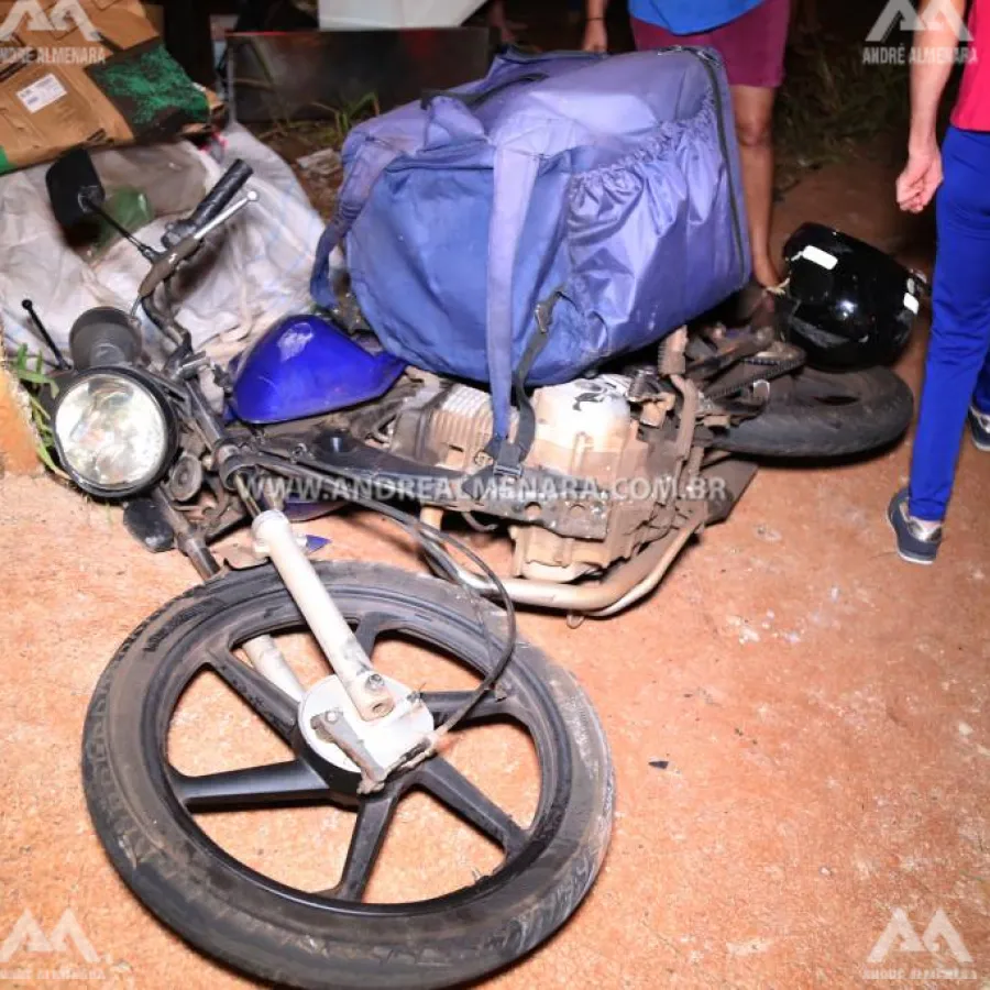 Motociclista escapa da morte em acidente impressionante em Maringá