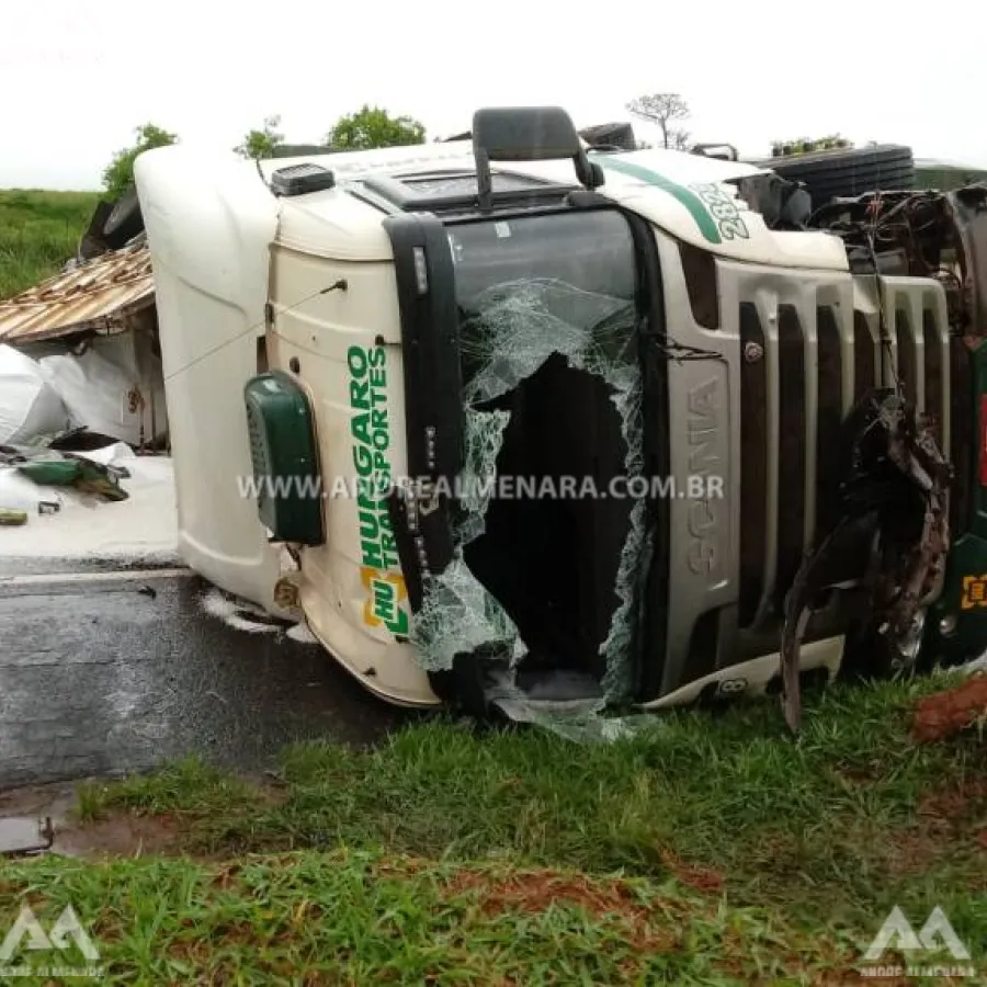 Motociclista morre ao se chocar de frente com carreta na rodovia de Paranavaí