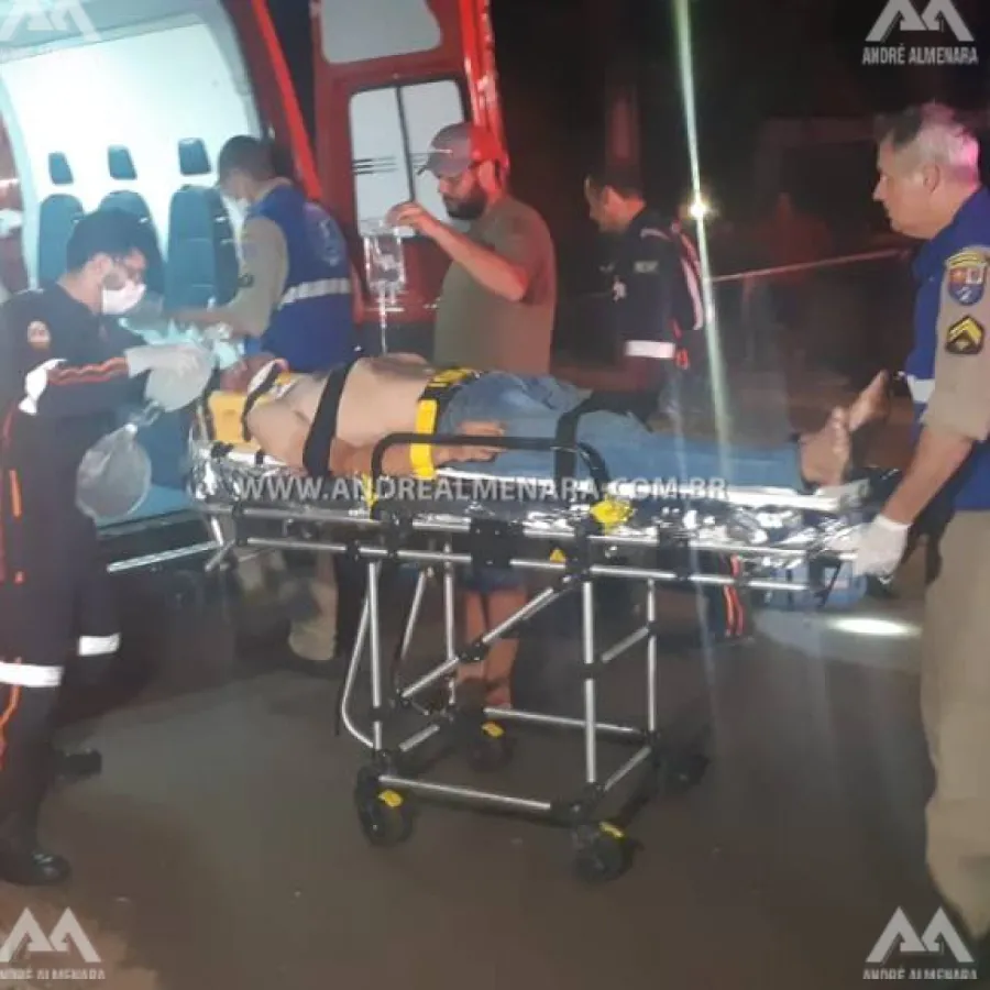 Homem fica gravemente ferido após ser atropelado por moto em Maringá