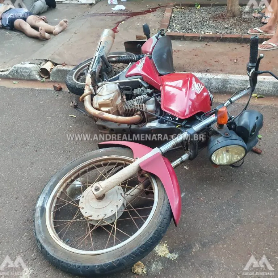 Motociclista que empinava moto sofre acidente gravíssimo em Paiçandu