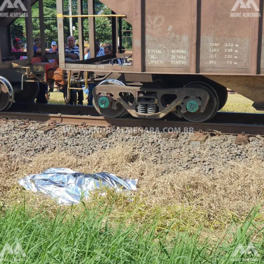 Idoso morre atropelado por trem na cidade de Sarandi