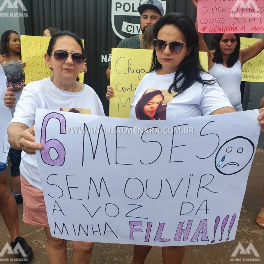Familiares e amigos de Michelle de Brito fazem manifestação em Paiçandu