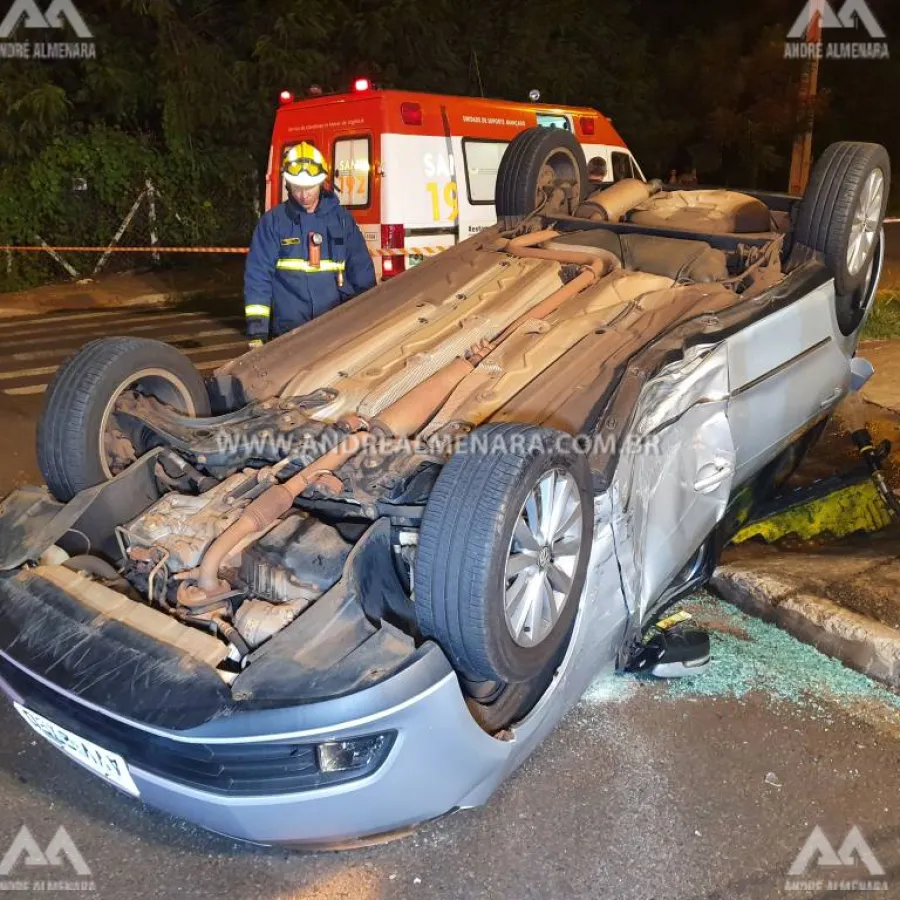 Motorista com sinais de embriaguez ao volante provoca acidente em Maringá