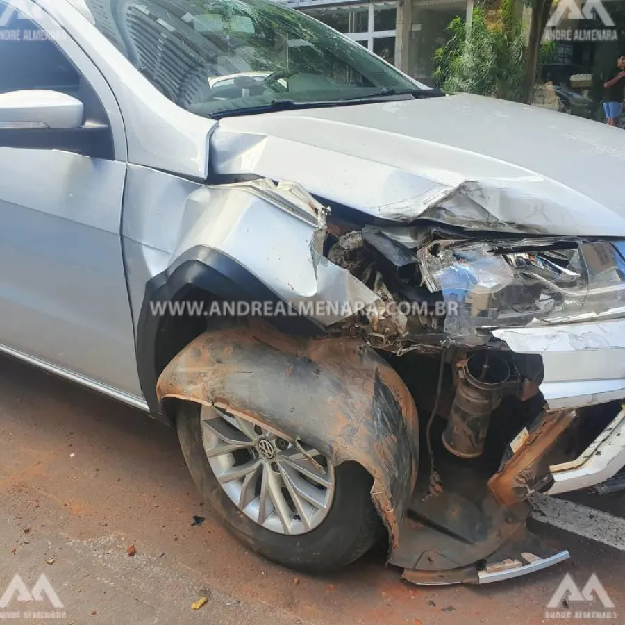 Motorista embriagado é detido após se envolver em acidente no centro de Maringá