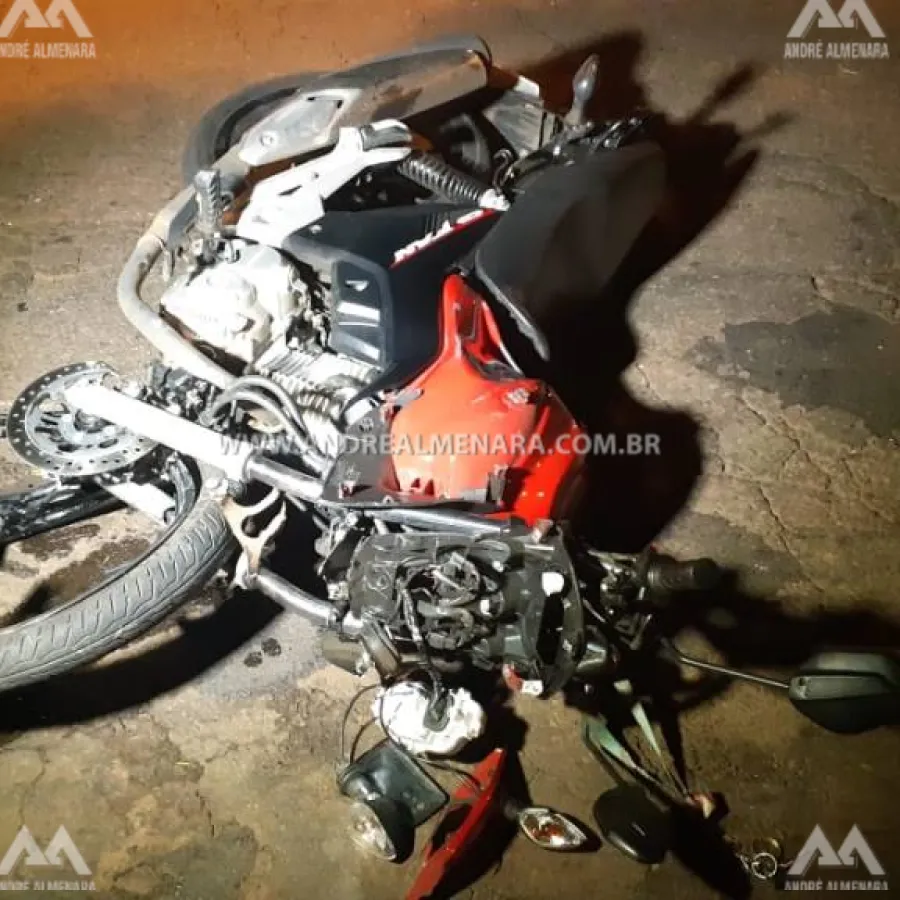 Motociclista que bateu de frente com automóvel em Maringá morre no hospital