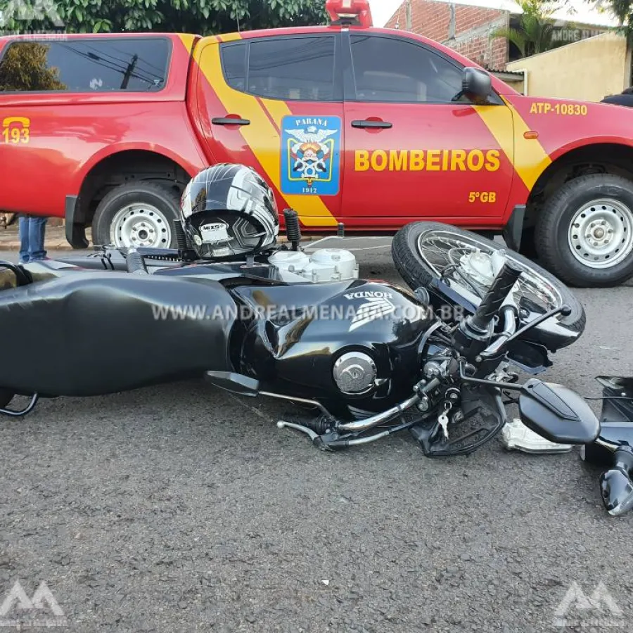 Acidente no Conjunto Ney Braga deixa motociclista gravemente ferido