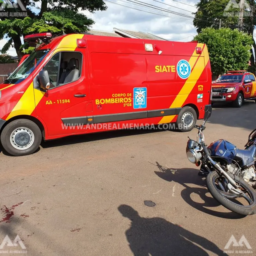Motociclista é internado na UTI após sofrer acidente no Conjunto Cidade Alta