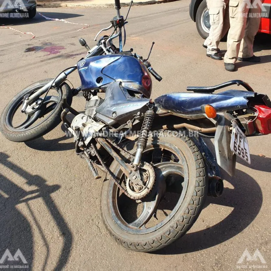 Motociclista é internado na UTI após sofrer acidente no Conjunto Cidade Alta