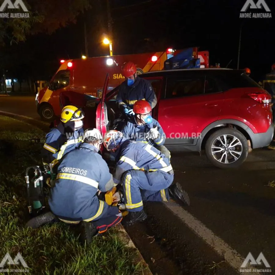 Duas mulheres ficam feridas em acidente no Maringá Velho