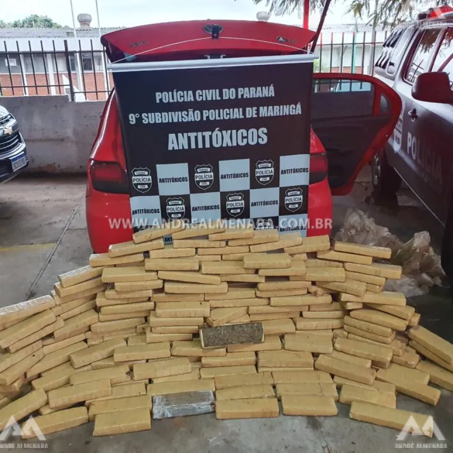 Casal de Loanda é preso em Maringá com 200 quilos de maconha