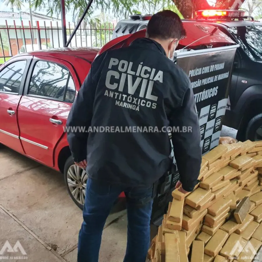 Casal de Loanda é preso em Maringá com 200 quilos de maconha
