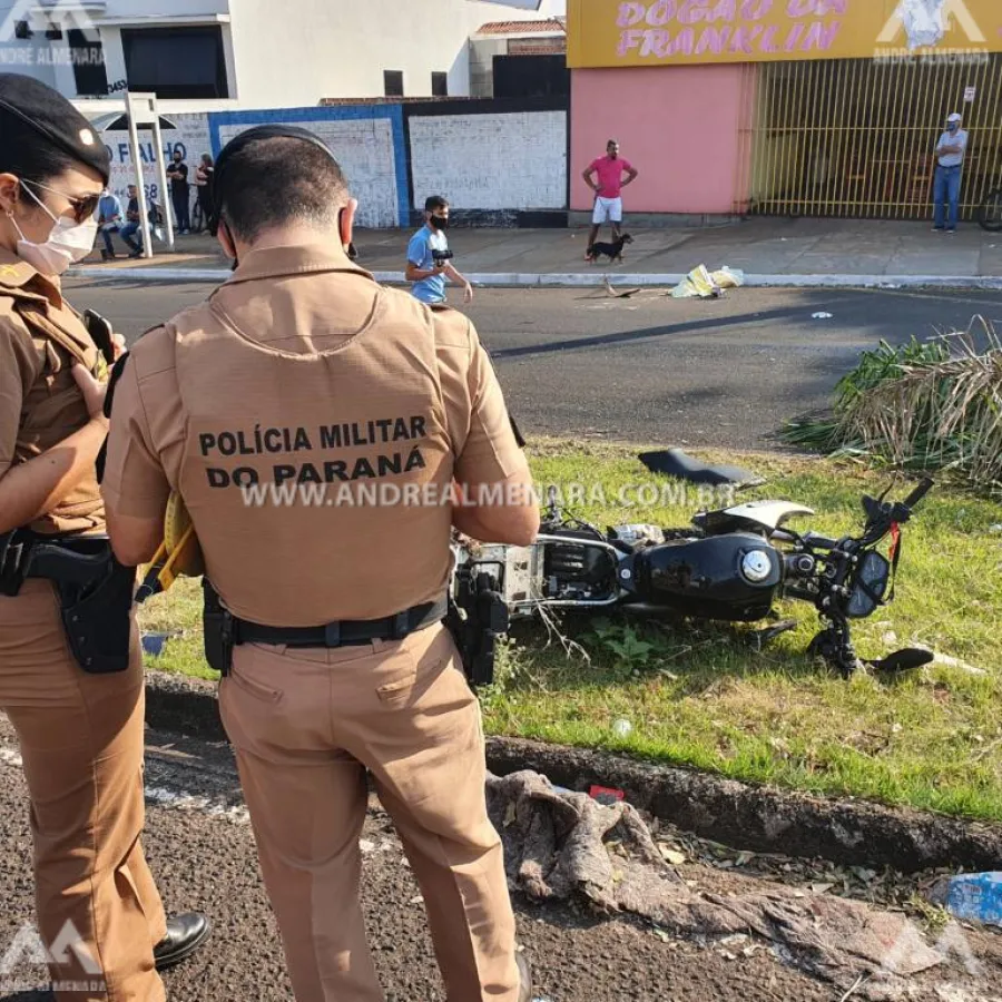Motociclista morre de acidente no Conjunto Branca Vieira em Maringá