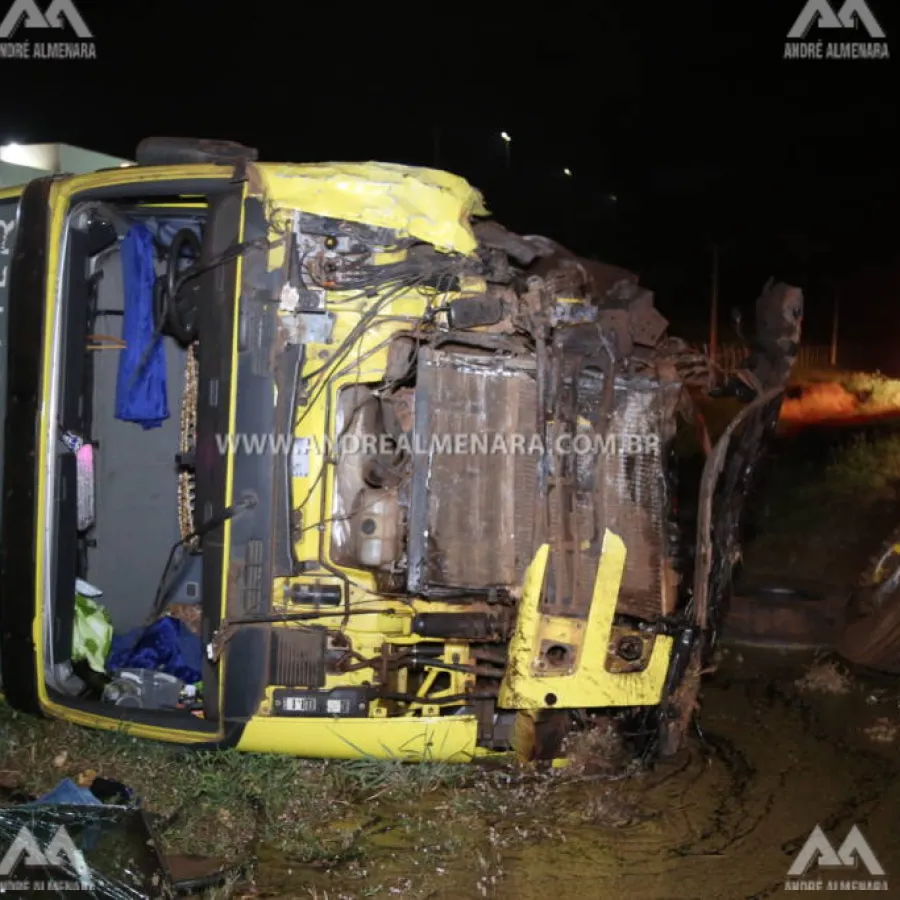 Motorista morre ao bater de frente com carreta na rodovia PR-317 em Maringá