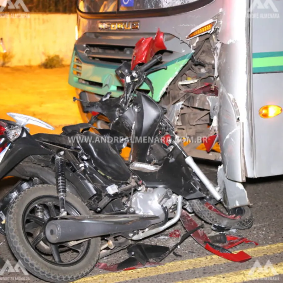 Motociclista morre ao bater de frente com ônibus da TCCC