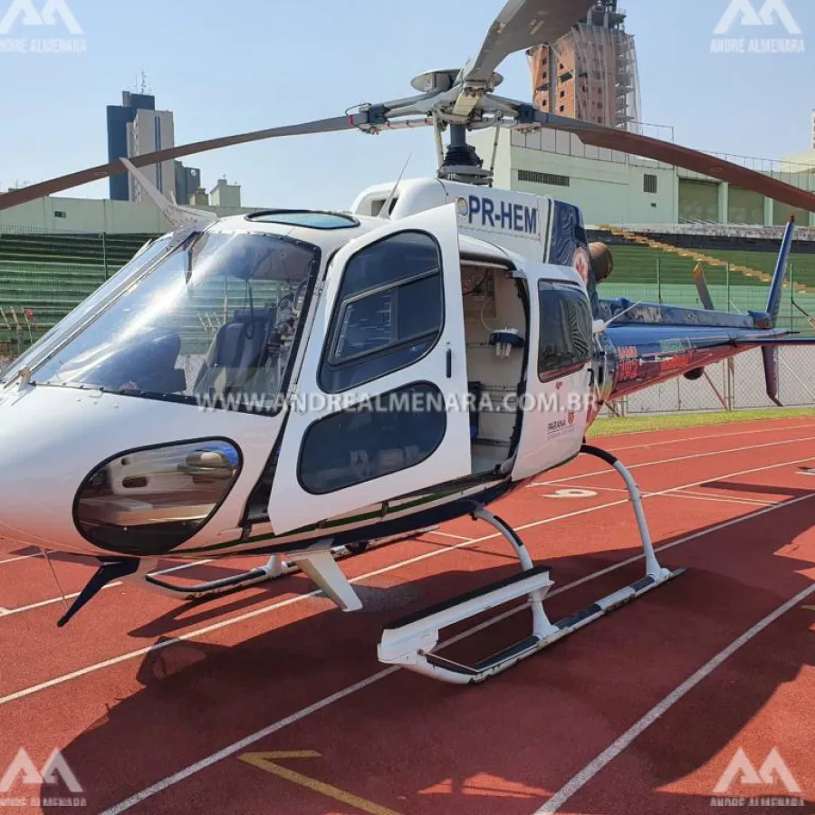Helicóptero do Samu transporta órgão para ser transplantado em paciente