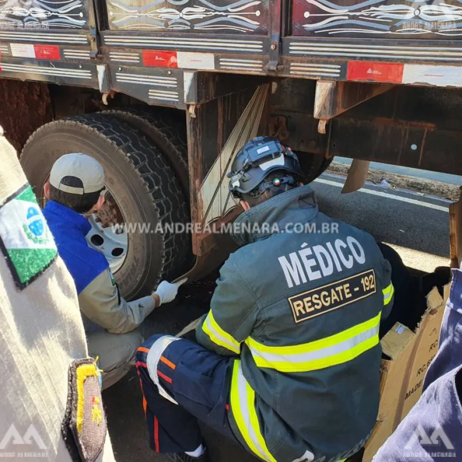 Mecânico de Doutor Camargo morre ao ser atingido por rodado de caminhão