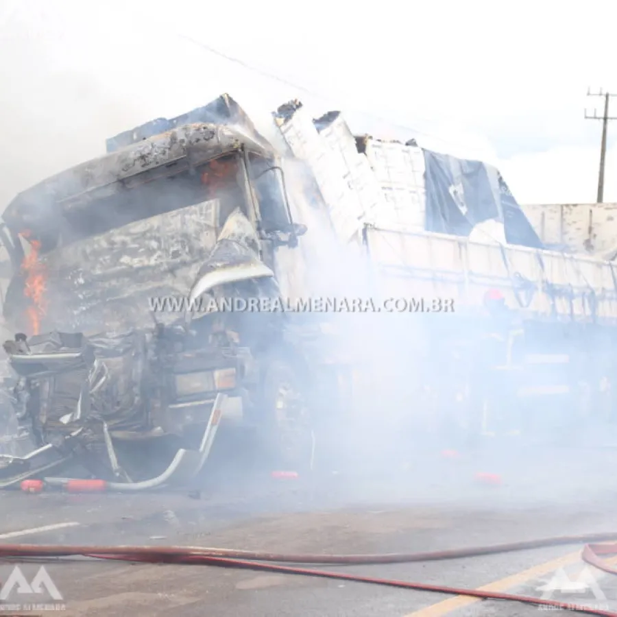 Motorista morre queimado após acidente na rodovia PR-317 em Maringá