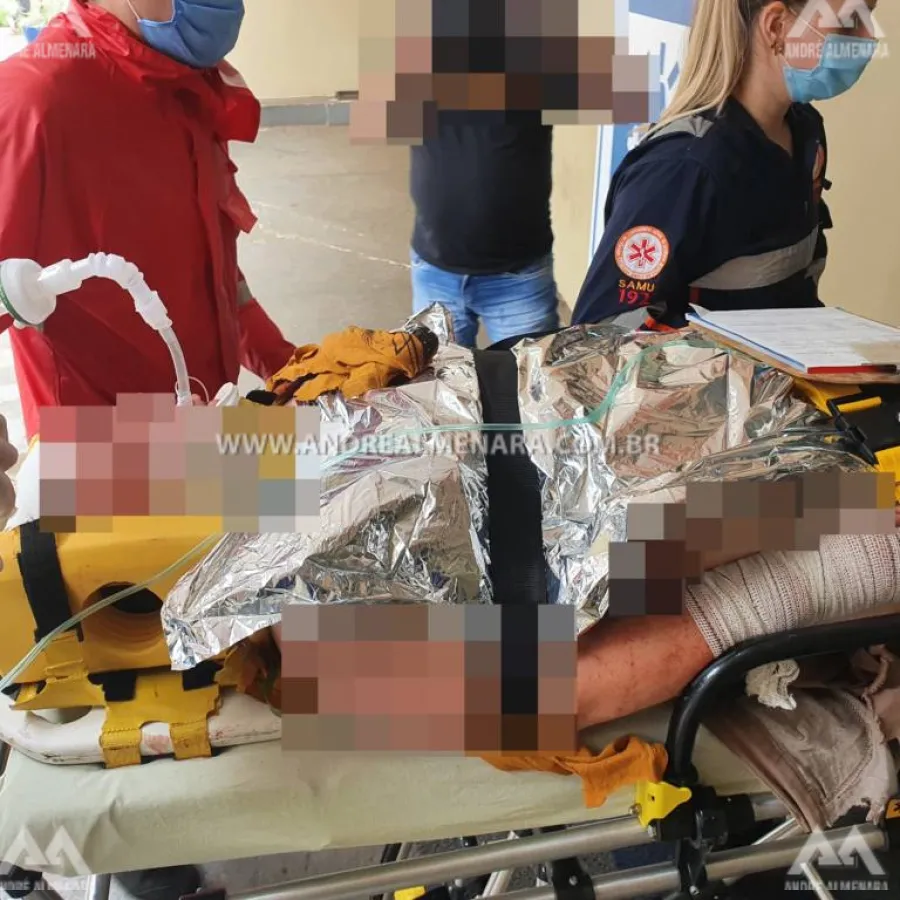 Homem de 40 anos é intubado após sofrer atropelamento na Avenida Brasil
