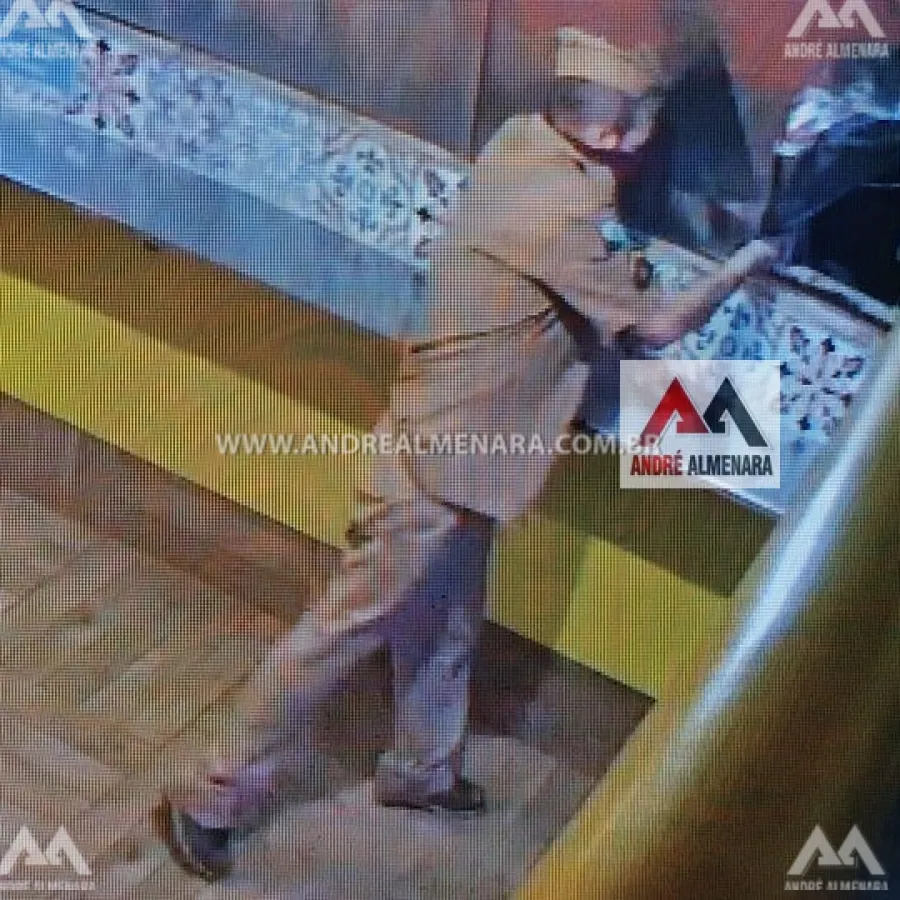 Ladrão veste farda da Polícia Militar para praticar furto em comércio de Maringá