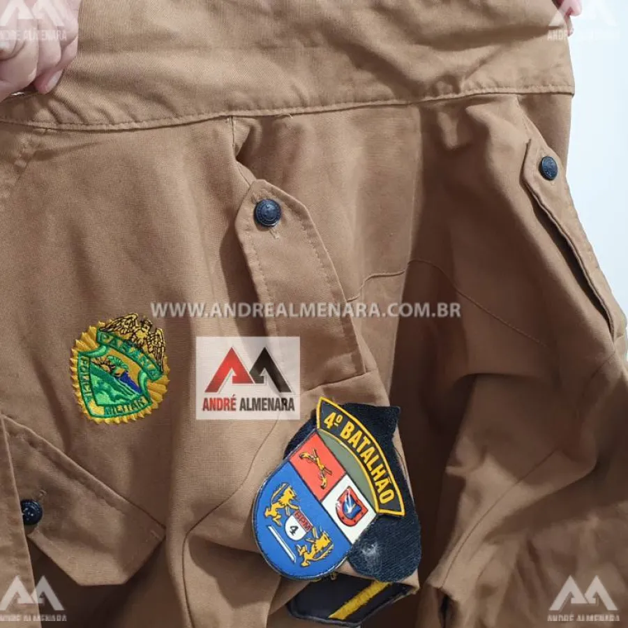 Ladrão veste farda da Polícia Militar para praticar furto em comércio de Maringá