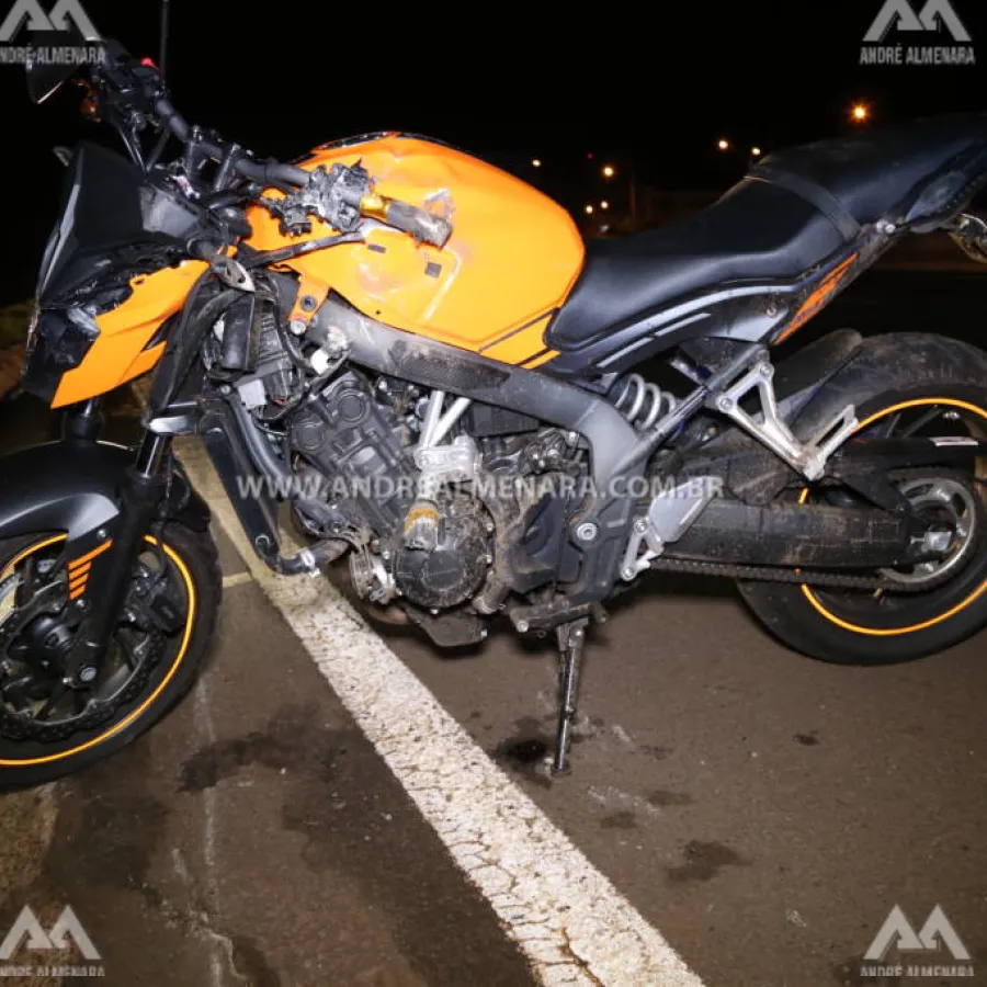 Motociclista de Mandaguaçu é intubado após acidente no Contorno Norte