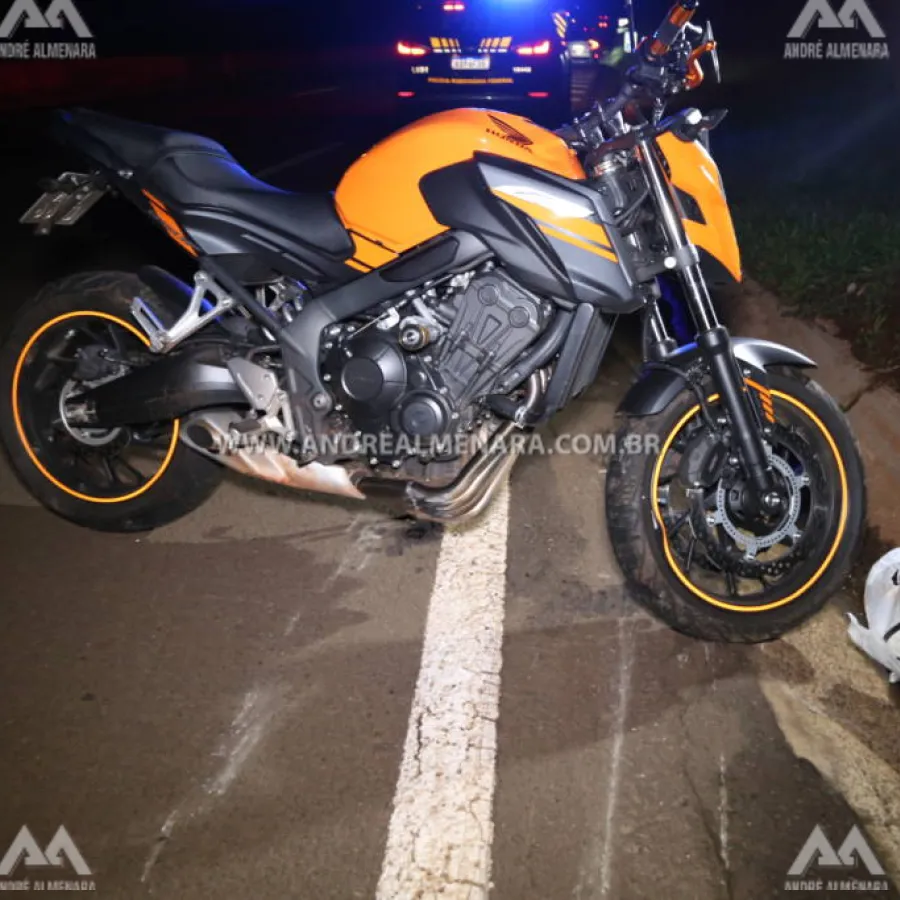 Motociclista de Mandaguaçu é intubado após acidente no Contorno Norte