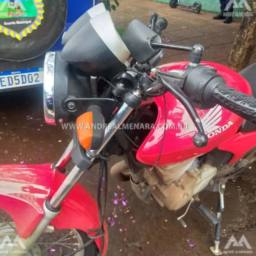 Motocicleta com 110 mil em débitos é apreendida pela Guarda Municipal de Sarandi
