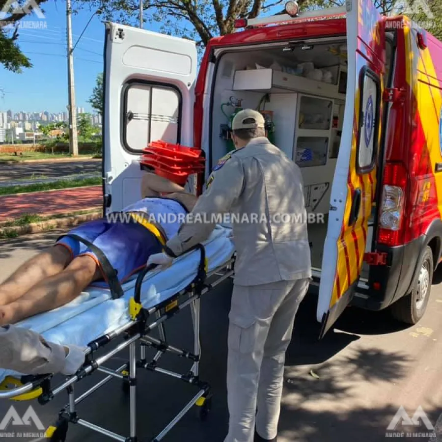 Dois homens ficam feridos em acidente na Avenida Gastão Vidigal