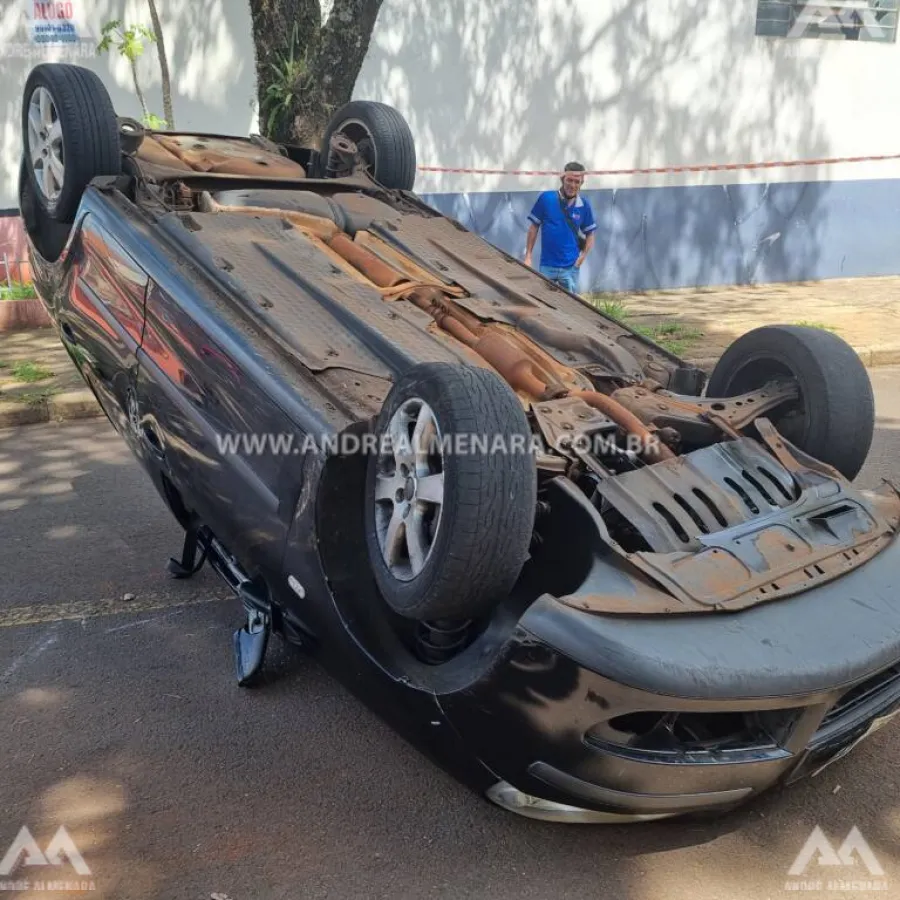 Motorista invade preferencial e causa acidente na zona 5 em Maringá