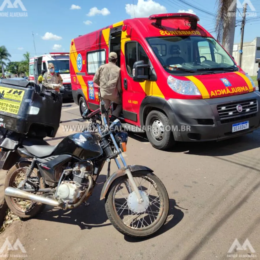 Adolescente que pilotava moto fica em estado grave ao sofrer acidente em Maringá