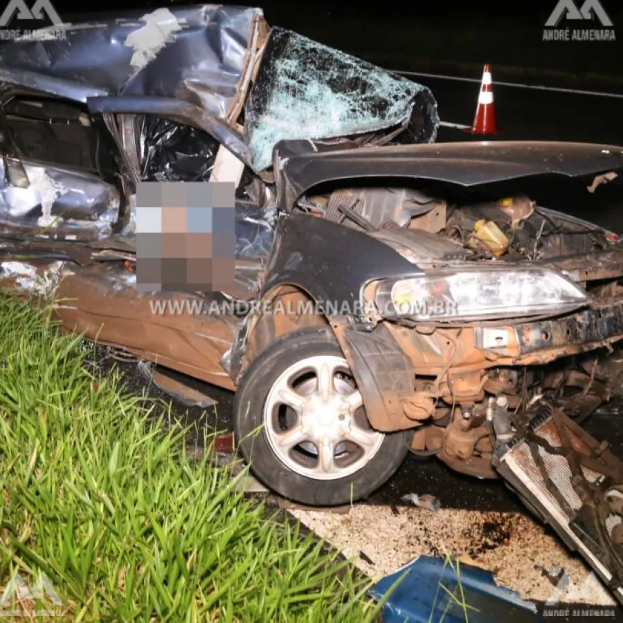 Motorista morre ao colidir contra caminhão na rodovia PR-317 em Floriano