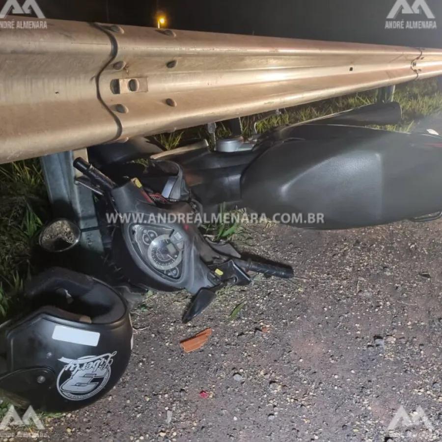 Motociclista é intubado ao sofrer acidente na rodovia de Paiçandu