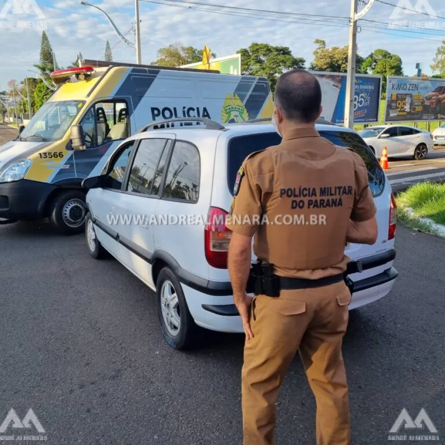 Casal sofre acidente grave na Avenida Doutor Luiz Teixeira Mendes em Maringá