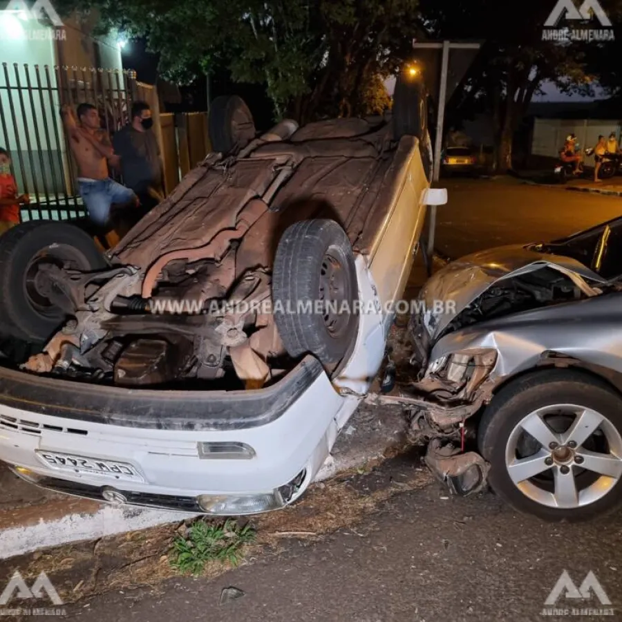 Motorista invade preferencial e causa acidente no Parque Hortência 2